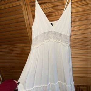 PacSun White Lace Trim Dress
